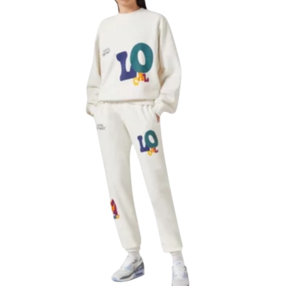 Madhappy Other - Madhappy Local Optimist Creamy/White Sweatshirt / Sweatpants Set - Unisex Small